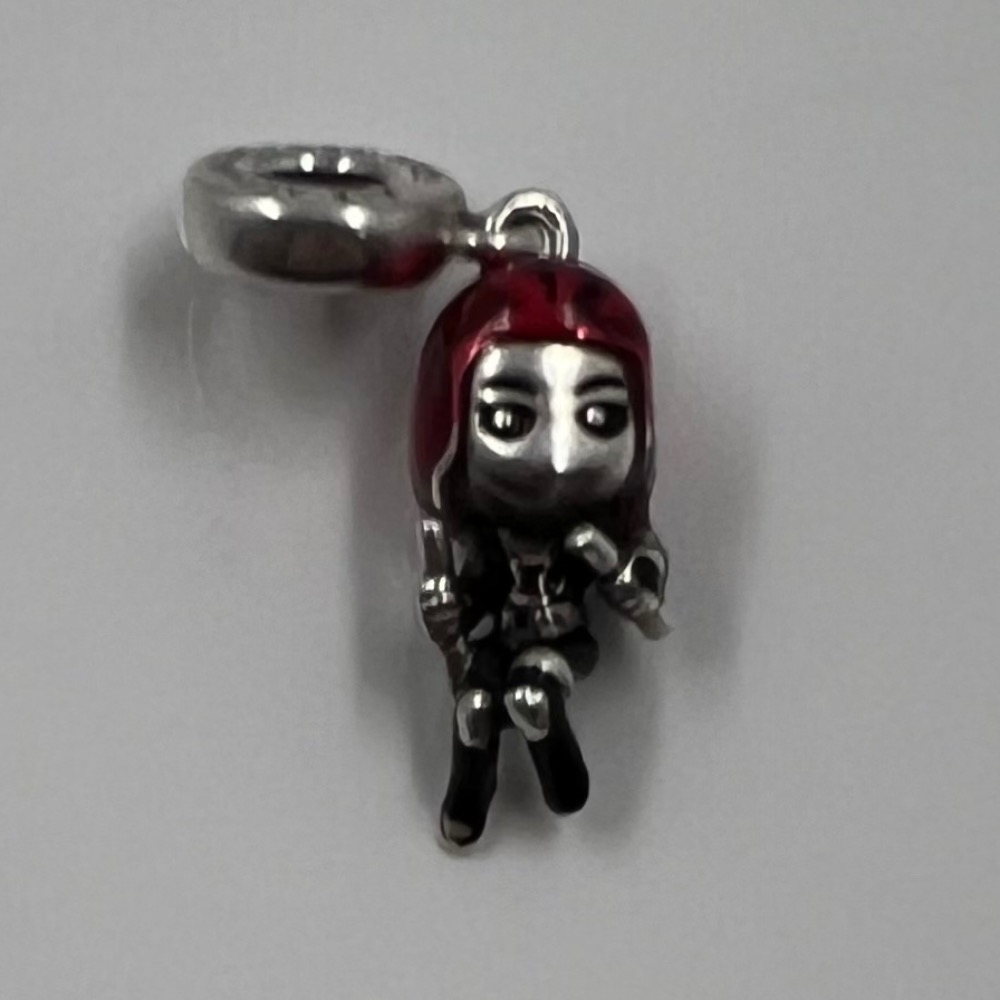 Pre-owned PANDORA AVENGERS MARVEL BLACK WIDOW DANGLE CHARM 790785C01 ...
